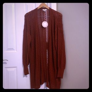 Long duster cardigan sweater